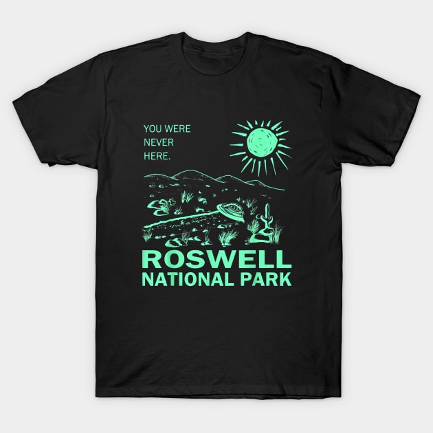 Roswell National Park UFO New Mexico T-Shirt by Ghost Of A Chance 